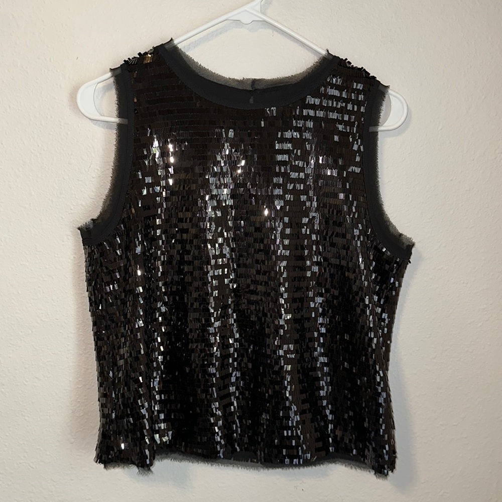 black sequin top